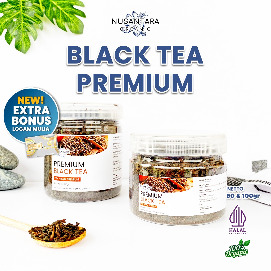

Nusantara Organic Black Tea Herbal Organik Alami Teh Hitam Dried Bunga Kering