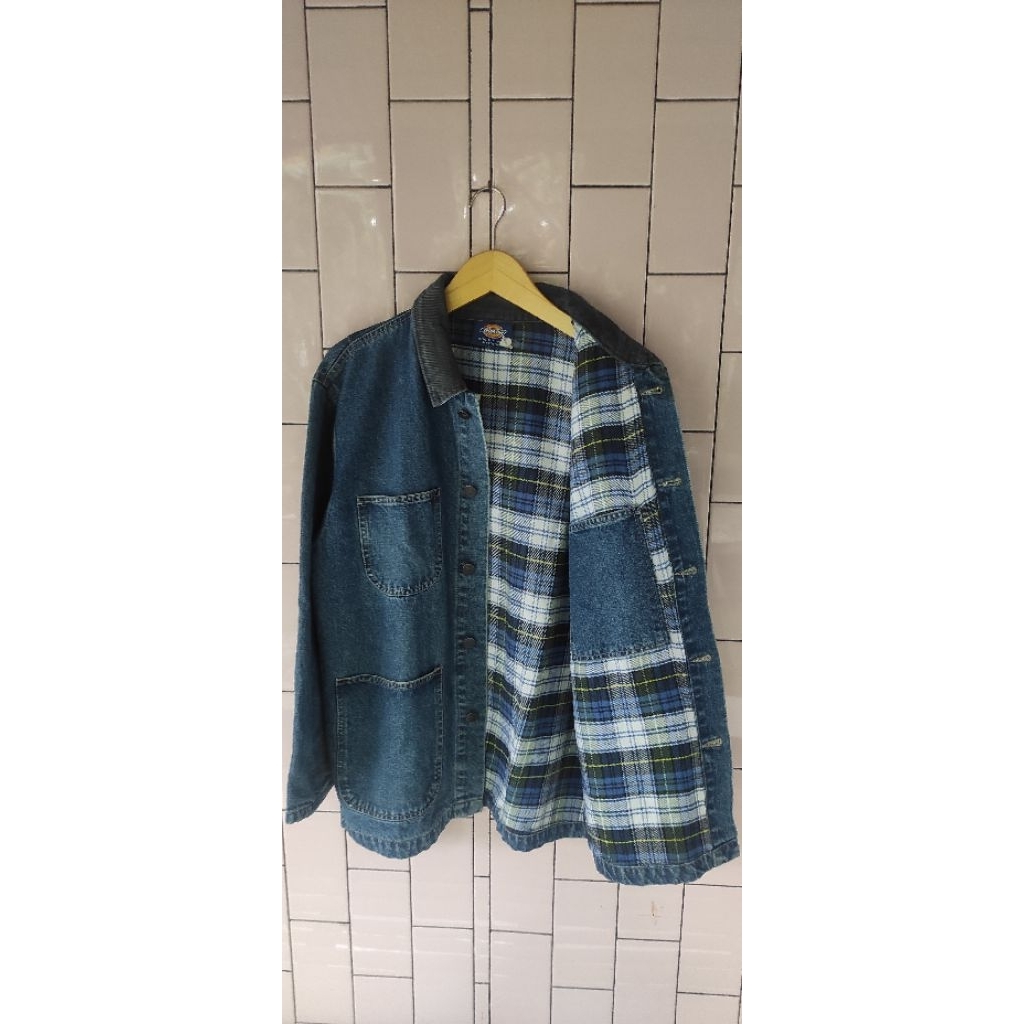 Vintage dickies chore denim jacket lined blanketMade in ChinaSize LPanjang 73Lebar 57/58Kondisi gant