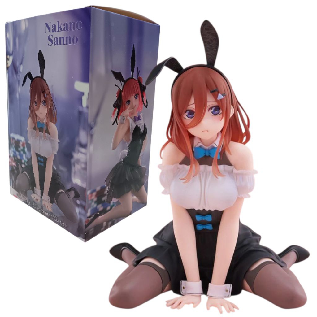 Action Figure Anime Taito Itsuki Miku Nakano Nino Rabbit Cute Bunny Gril Version Duduk Collection