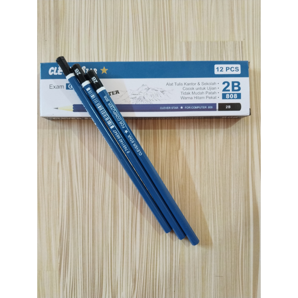 

Pensil Clever Star 2B Pencil [808 BIRU] 3pcs