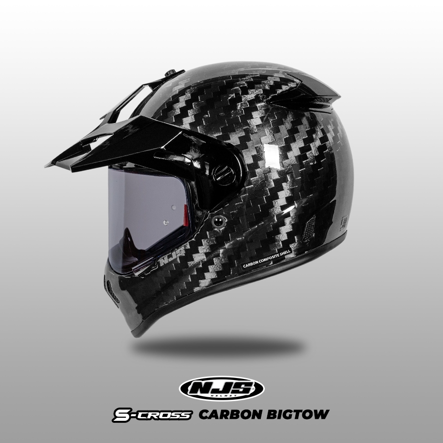 NJS S-CROSS CARBON BIGTOW - Helm adventure touring Helm FullFace | NJS Scross | Scross | Scross Carb