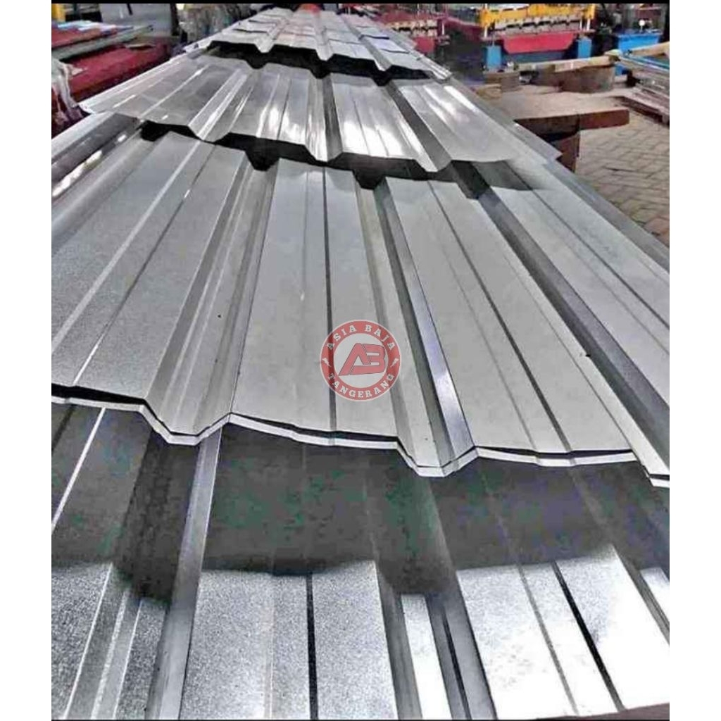 Atap Spandek Polos 0.25 3M, 4M, 5M, 6M (Berat Permeter 1.5kg)