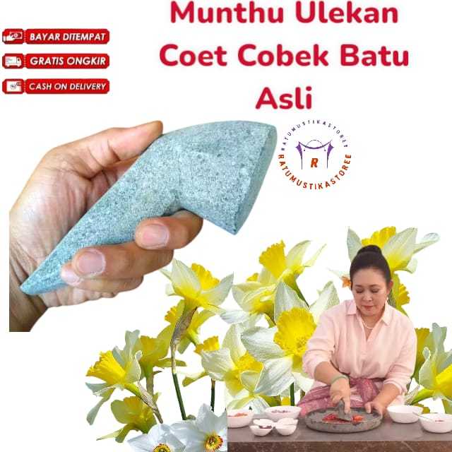 Muntu Ulekan Coet Cobek Batu Asli