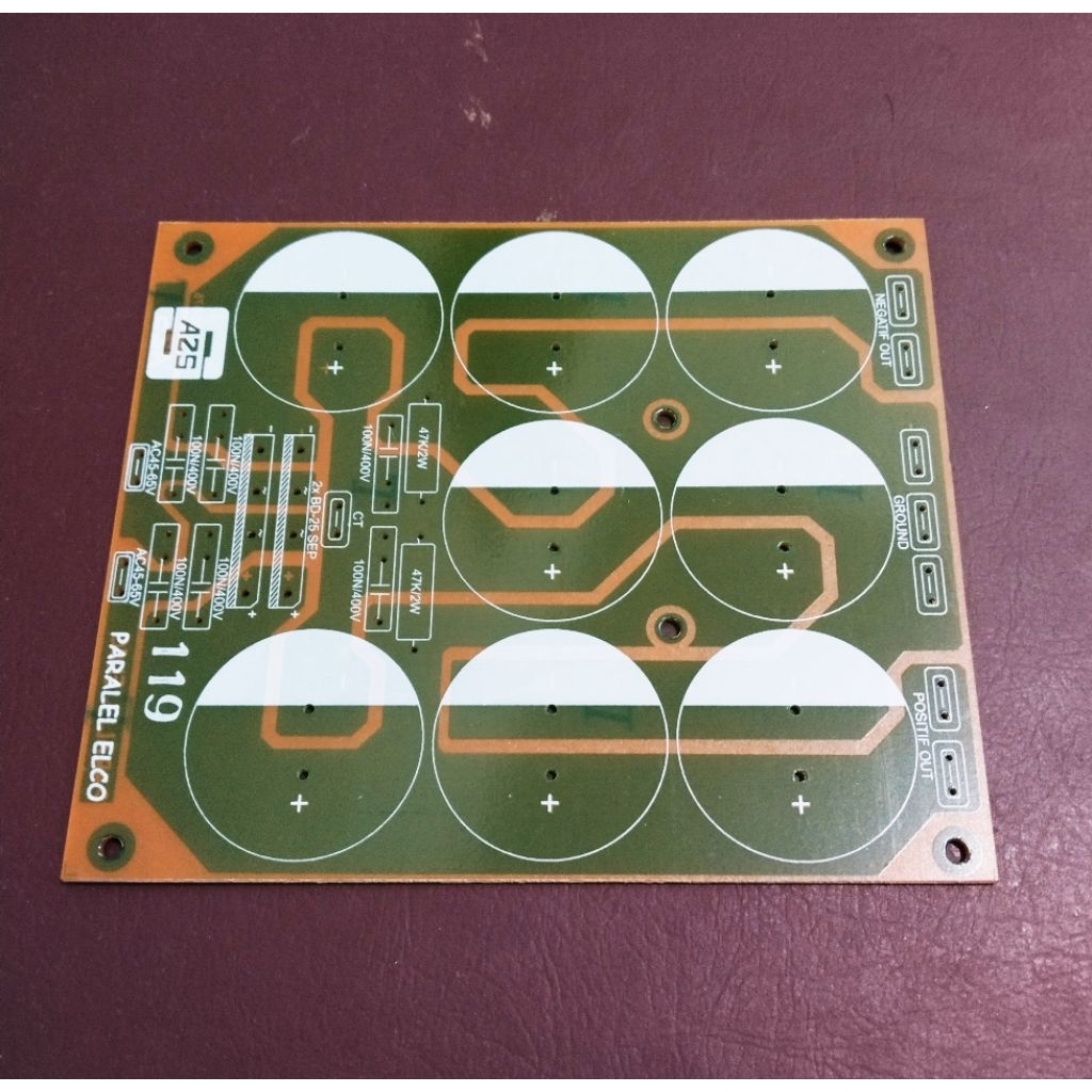PCB PSU 8 Elco Paralel Elco Capacitor Bank Type 119