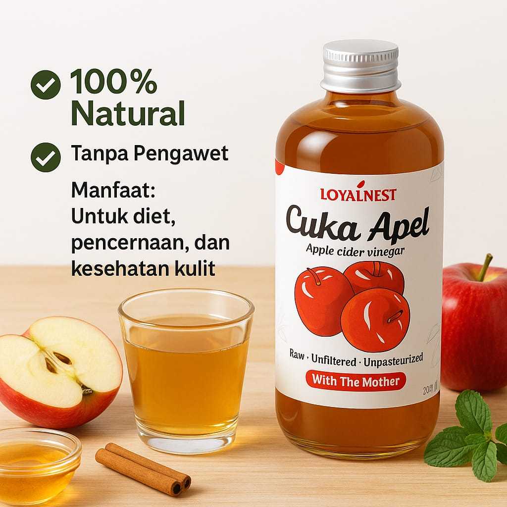 

CUKA APEL ORIGINAL 500ML - 320ML APPLE VINEGAR CUKA APEL ORGANIK