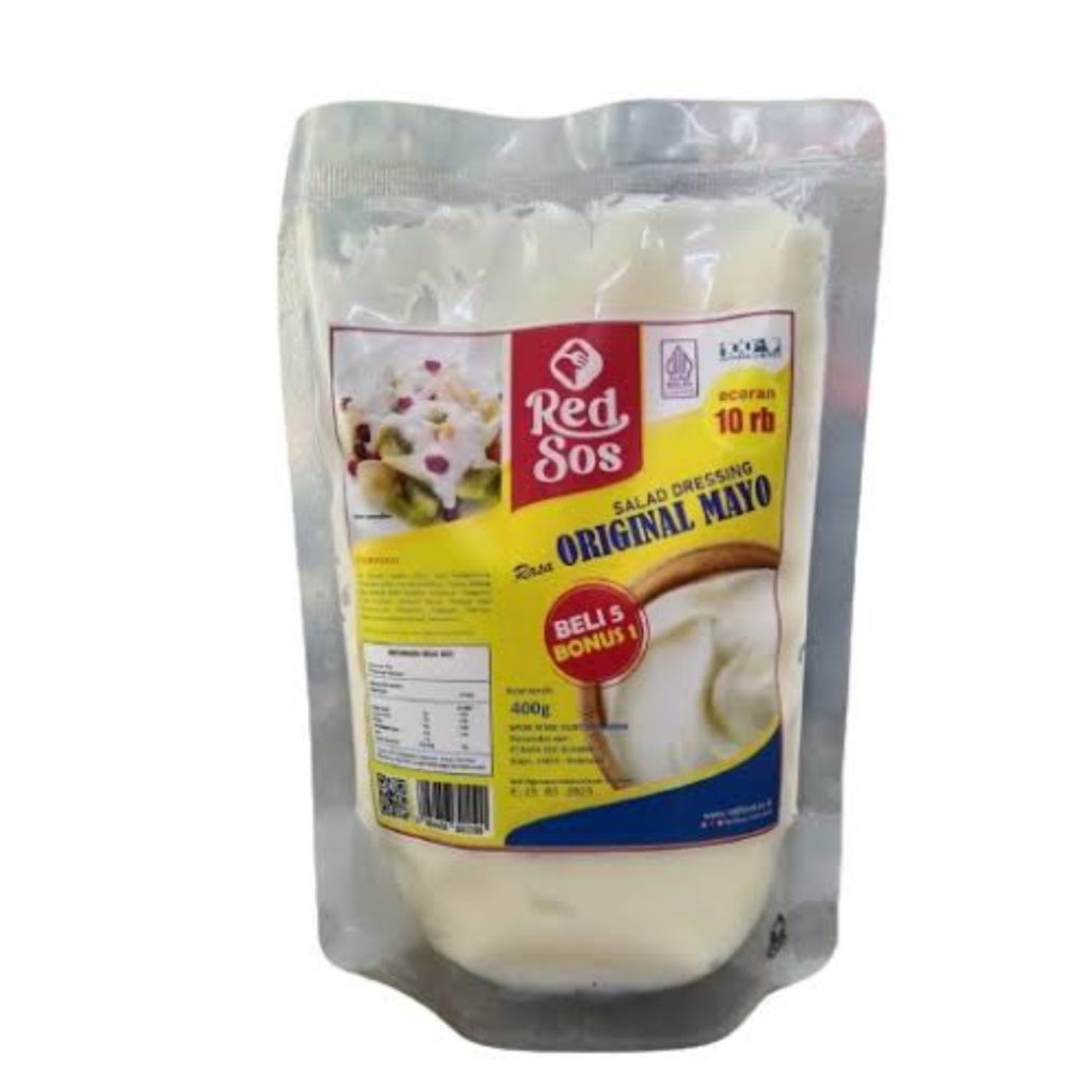 

Redsos Mayonaise Original Salad Dressing Mayonaise Pedas | Barbeque BBQ 400gr Halal