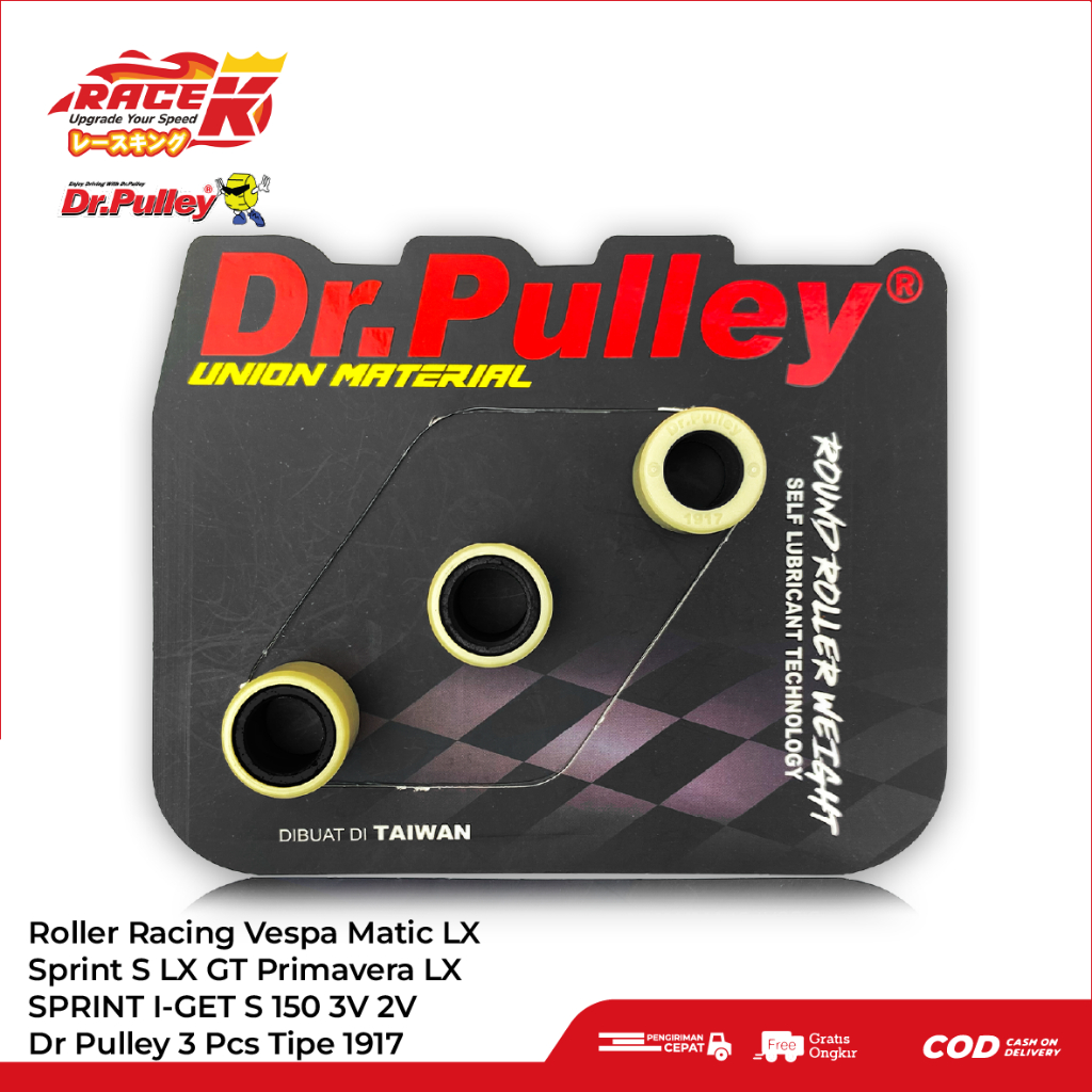 Dr Pulley Roller Racing Vespa Matic Sprint S LX Primavera GTS LXV Liberty IGET 150 Tipe 1917 Per 3 B