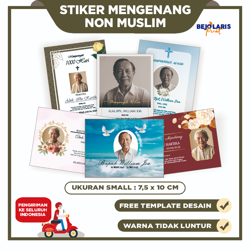 [SMALL] Sticker Mengenang Sticker Mengenang 40 Hari/100 Har/1000 Hari/1 Tahun