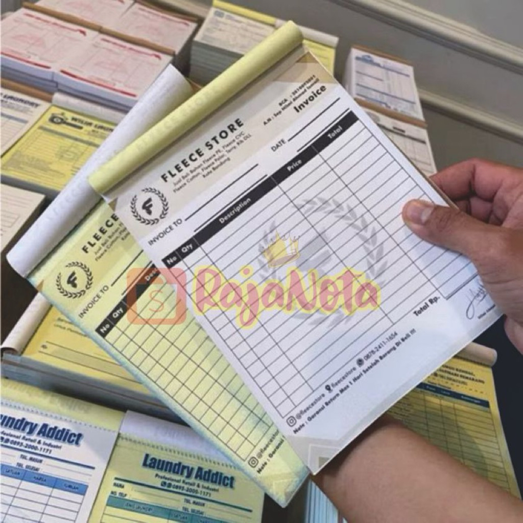 

(GRATIS DESAIN) Nota Olshop Custom 1/2 Folio 2rangkap