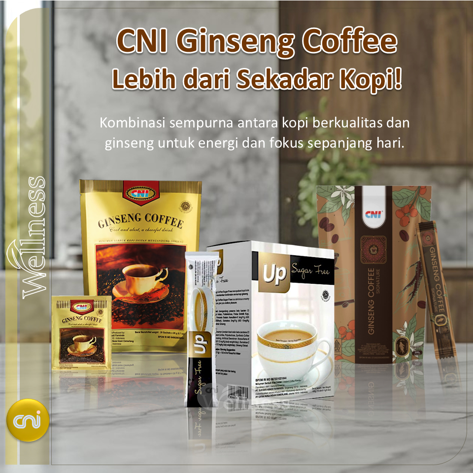 

CNI Ginseng Coffee – Kopi Ginseng Nikmat, Tingkatkan Energi & Stamina Harian