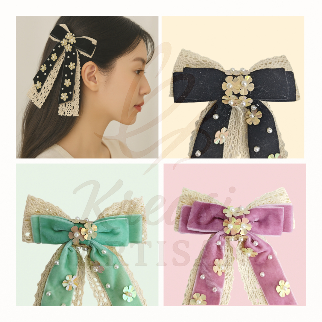 Aurelia Lace Hairclip – Jepit Pita Aurelia dengan Aksen Renda