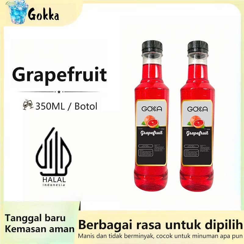 

GOKKA Sirup Minuman Rasa Grapefruit 350ml Syrup / Sirup Grapefruit Sertifikasi Halal