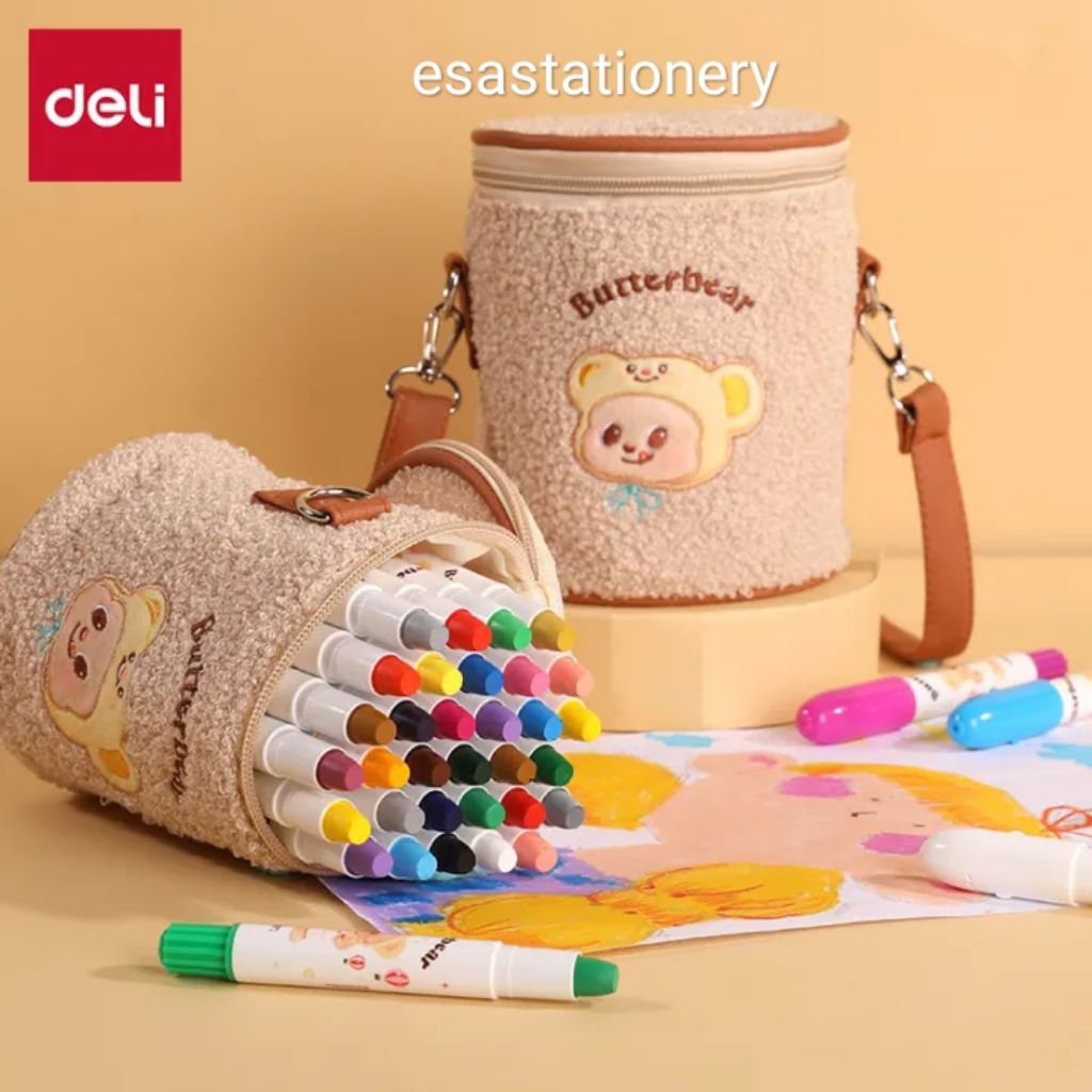 

Deli x Butterbear Oil Pastel Crayon / Krayon 24 36 Warna Tidak Mengotori Tangan HY903