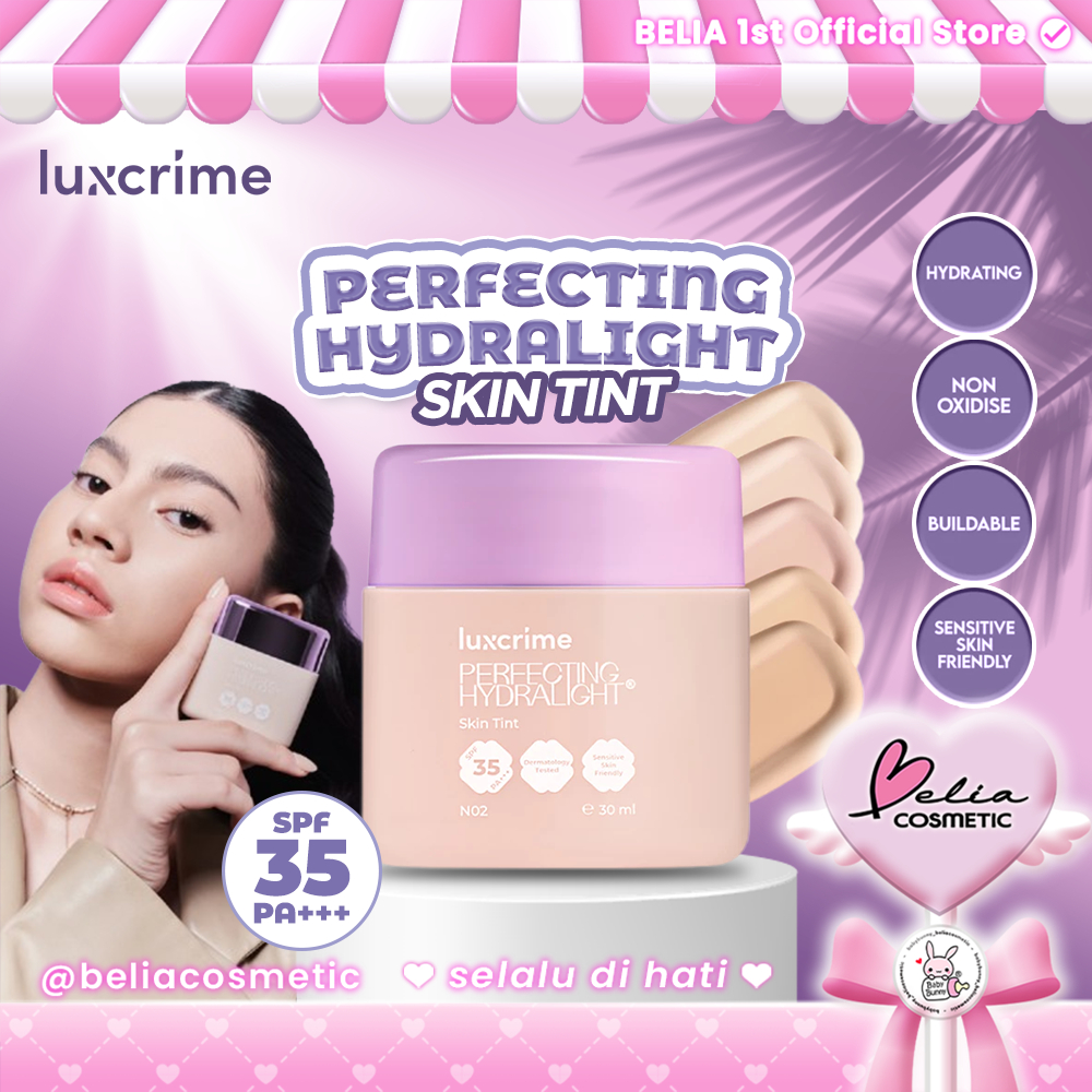 ❤ BELIA ❤ LUXCRIME Perfecting Hydralight Skin Tint SPF 35 PA+++ | mudah diaplikasikan & menyerap