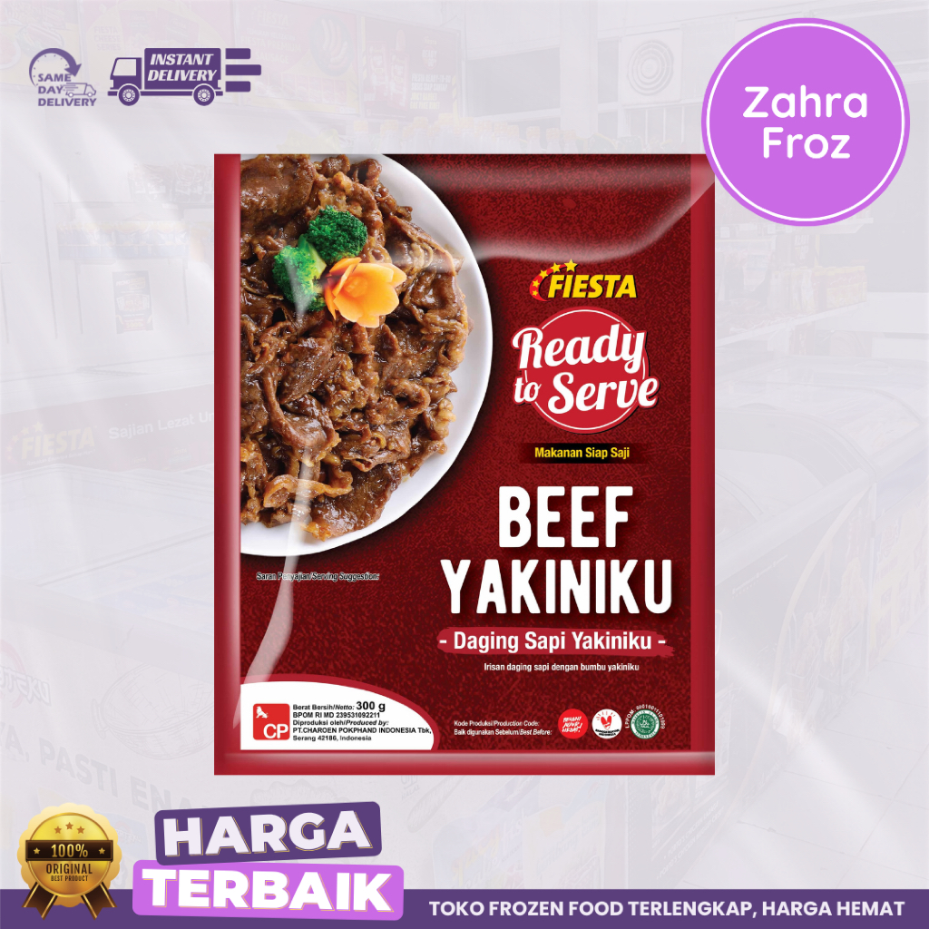 

FIESTA READY TO SERVE BEFF YAKINIKU || DAGING YAKINIKU SAPI 300 GR