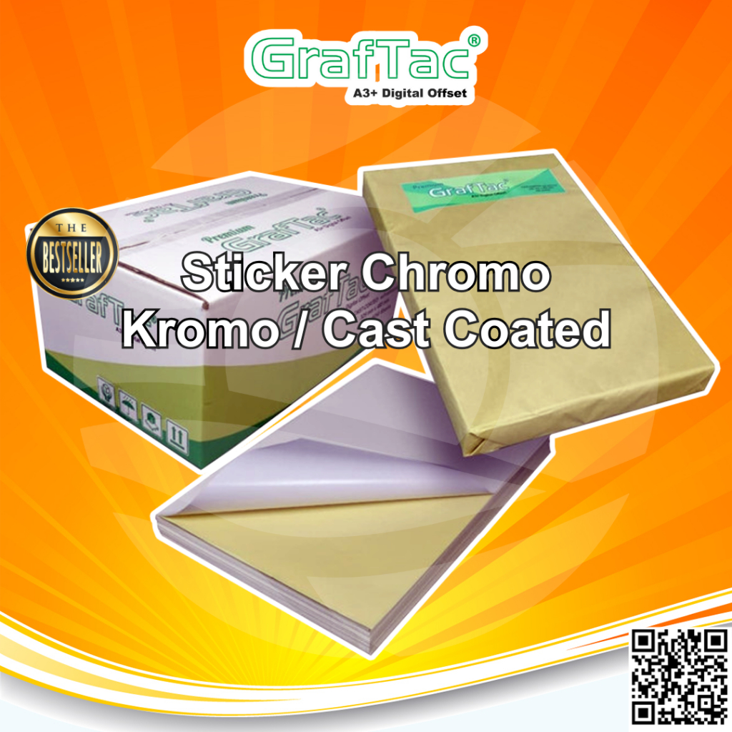 

Instant Graftac Stiker Kromo A3+ Bontak Sticker Cast Coated Digital Print - Box isi 4 pack