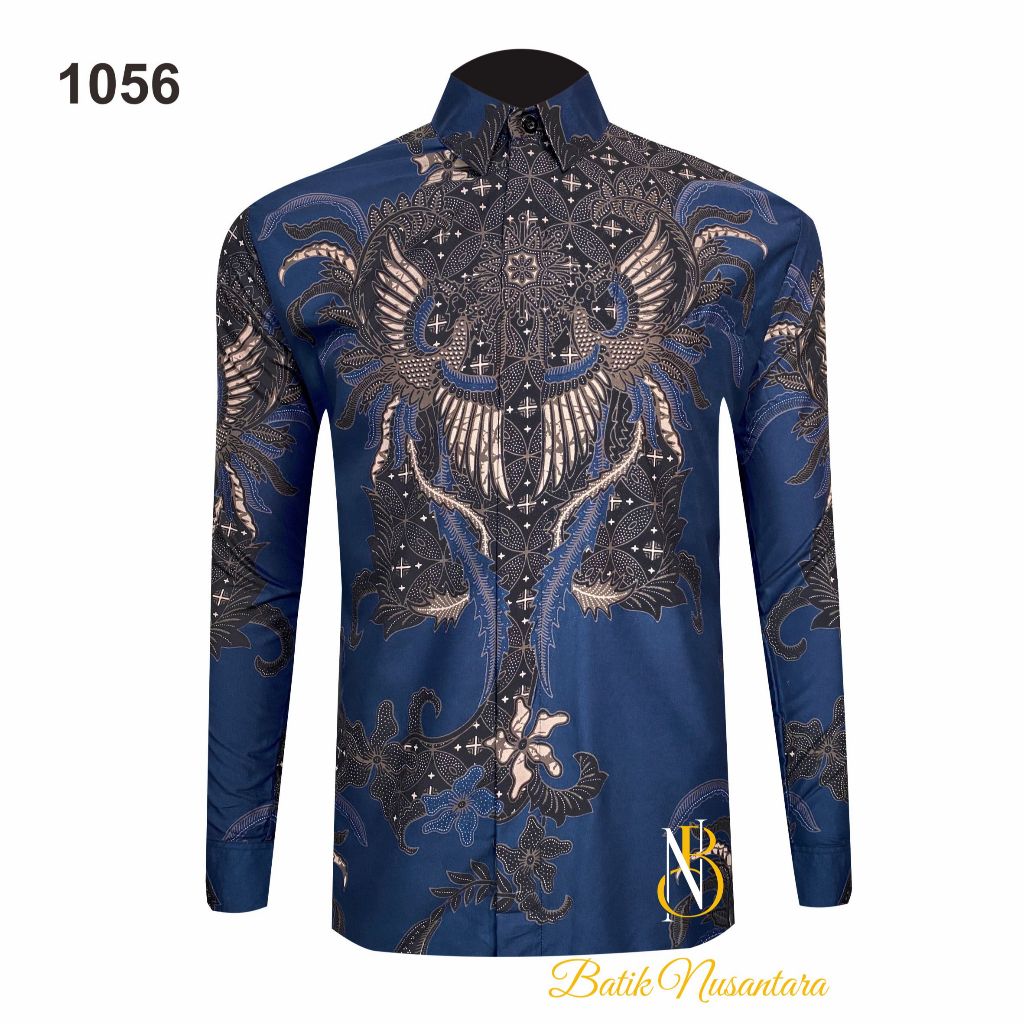 

Batik Nusantara Indonesia Kemeja Batik Slimfit Lapis Furing 1056 / Batik Pria