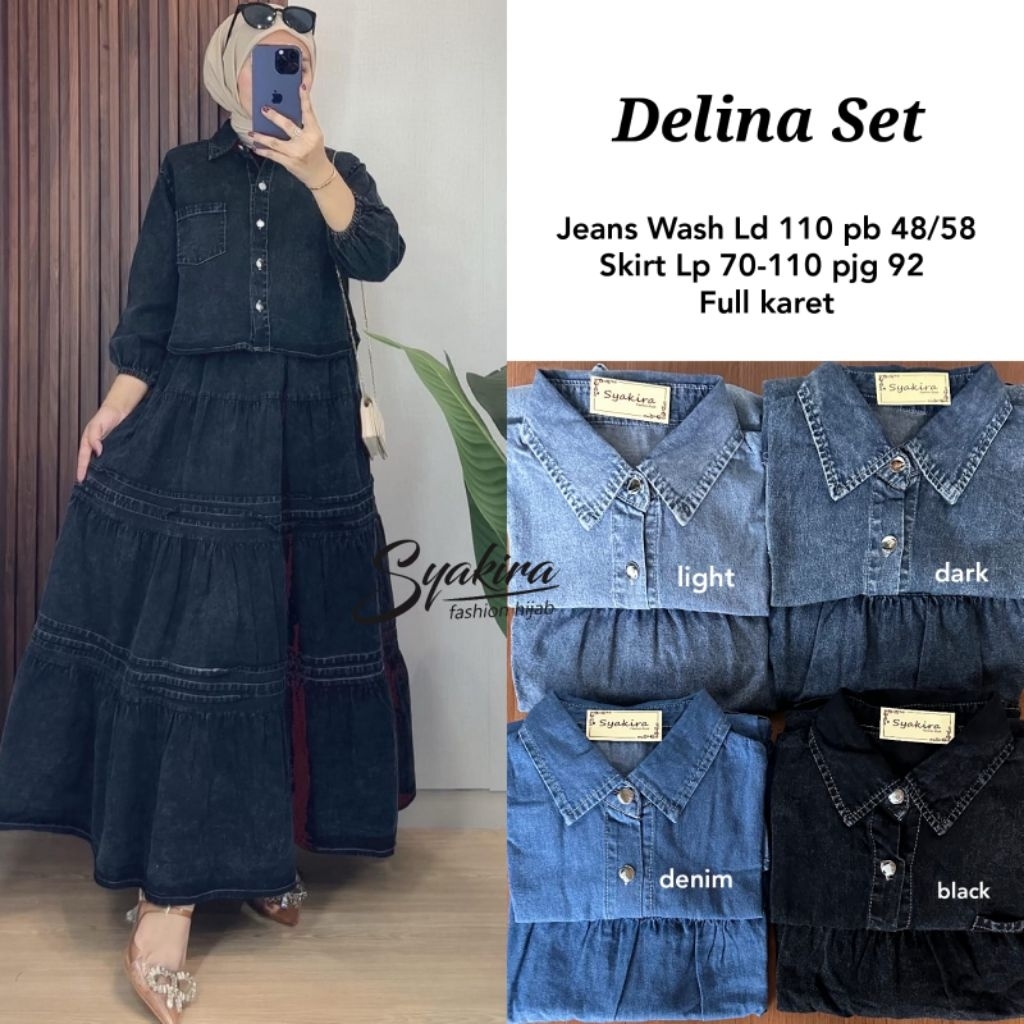 SETELAN JEANS DELINA SET STYLIST VIRAL