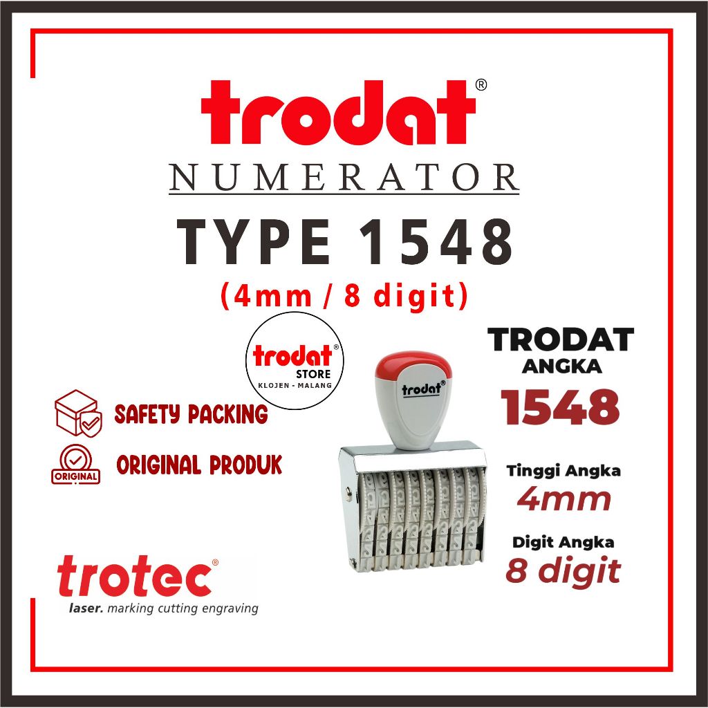 

Stempel Trodat 1548 (4mm 8digit) | STEMPEL TRODAT NUMERATOR (ANGKA DAN SIMBOL BISA DIPUTAR)