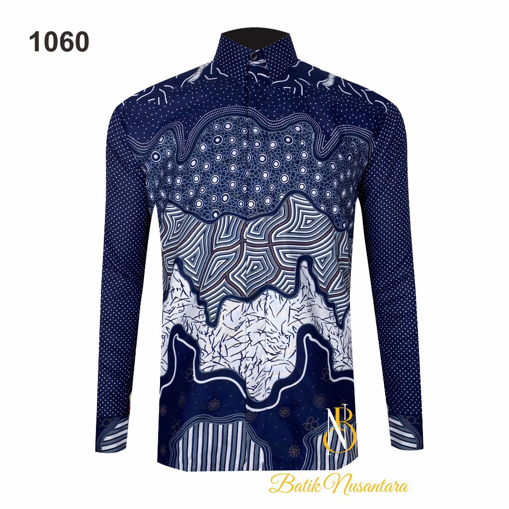

Batik Nusantara Indonesia Kemeja Batik Slimfit Lapis Furing 1060 / Batik Pria