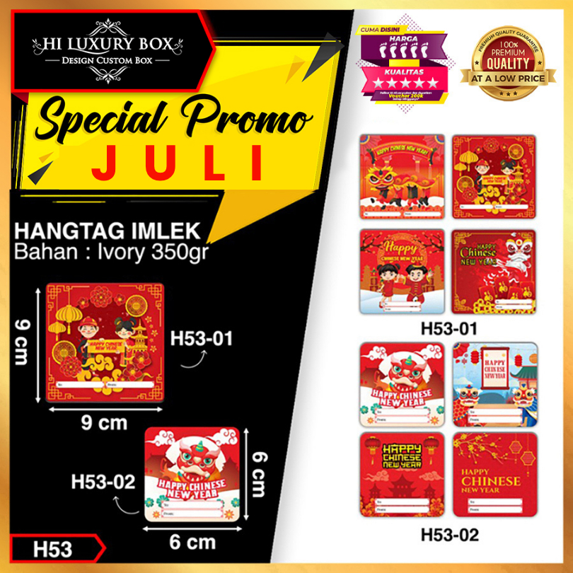 

Hangtag Gong Xi Fa Cai | Hangtag Chinese New Year | Ivory | Murah | 9x9 Hangtag Imlek H53