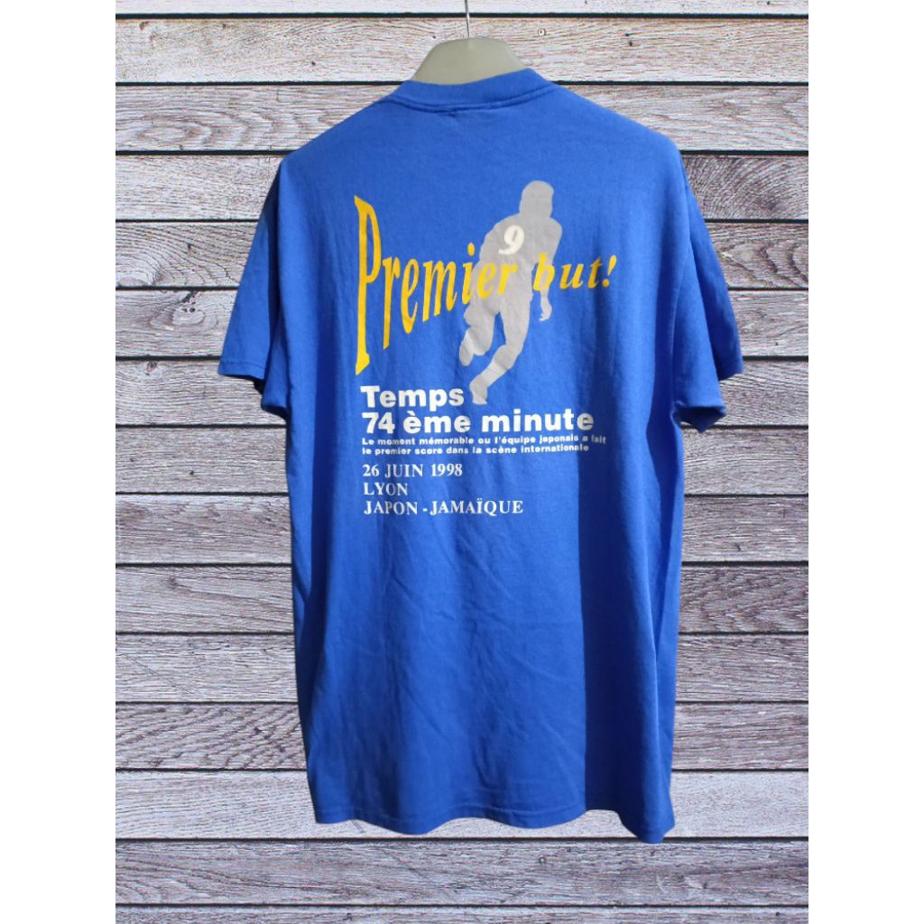 "Majestic USA - Japan Football Supporter Japan vs Jamaica 1998" Casual vtg tee.