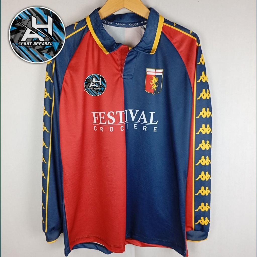 FREE ONGKIR JERSEY VINTAGE GENOA 1999 LENGAN PANJANG JERSEY RETRO FULL PRINTING