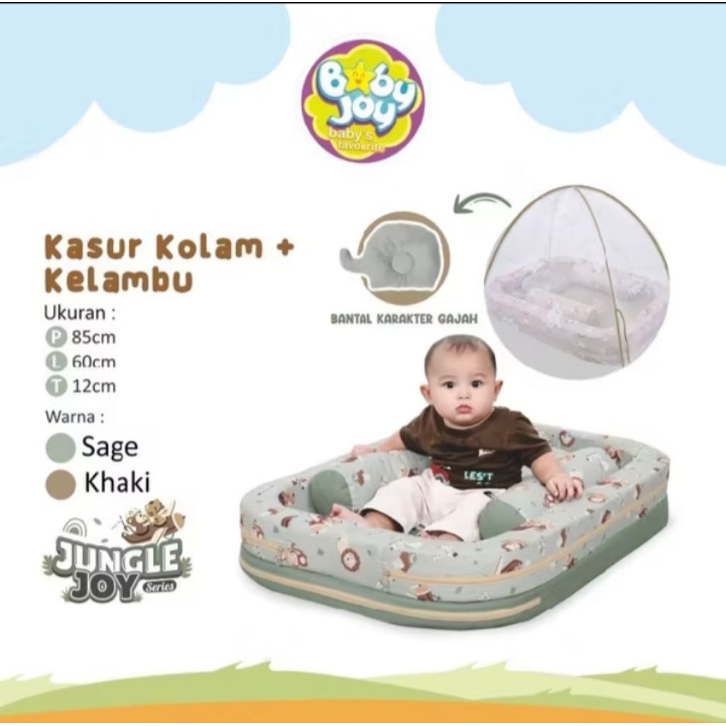 [PL] Baby joy kasur bayi kolam jungle Joy series warna sage