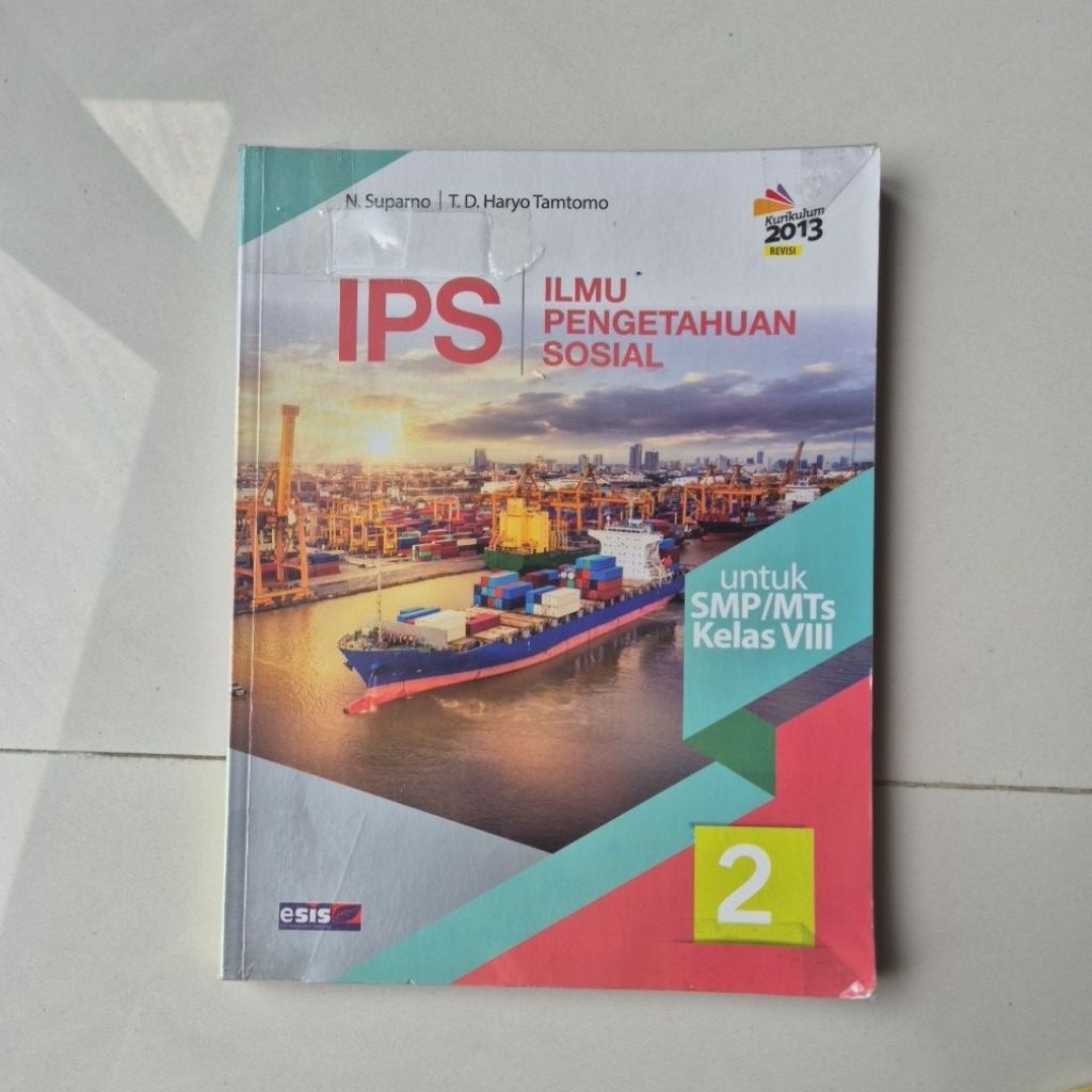 Buku IPS kelas SMP 2 / VIII / kelas 8 Esis Erlangga preloved sm