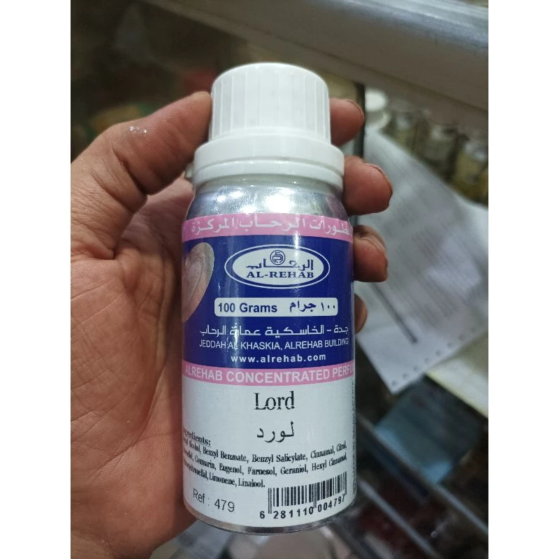 Bibit Parfum Lord 100ml | Parfum Al Rehab | Al Rehab Perfumes | Bibit Minyak Wangi Original