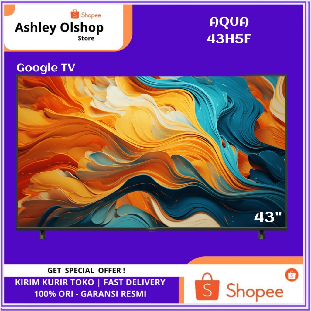 Google TV Aqua 43H5F Full HD Bezel Less TV Aqua 43 Inch H5F 43H5F