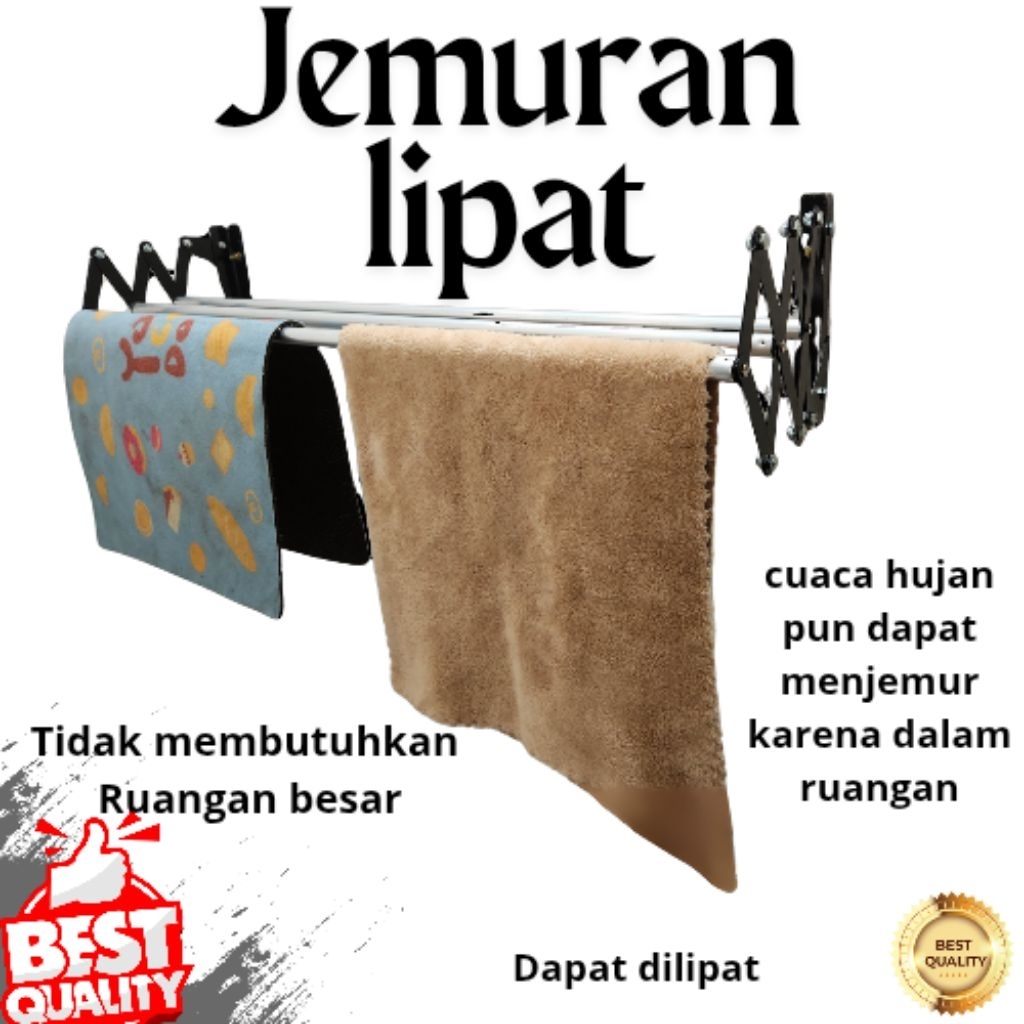Jemuran Lipat Premium Dinabolt Kokoh Berkualitas 85 cm Pakai Baut/ Jemuran indoor / Jemuran Ruangan 