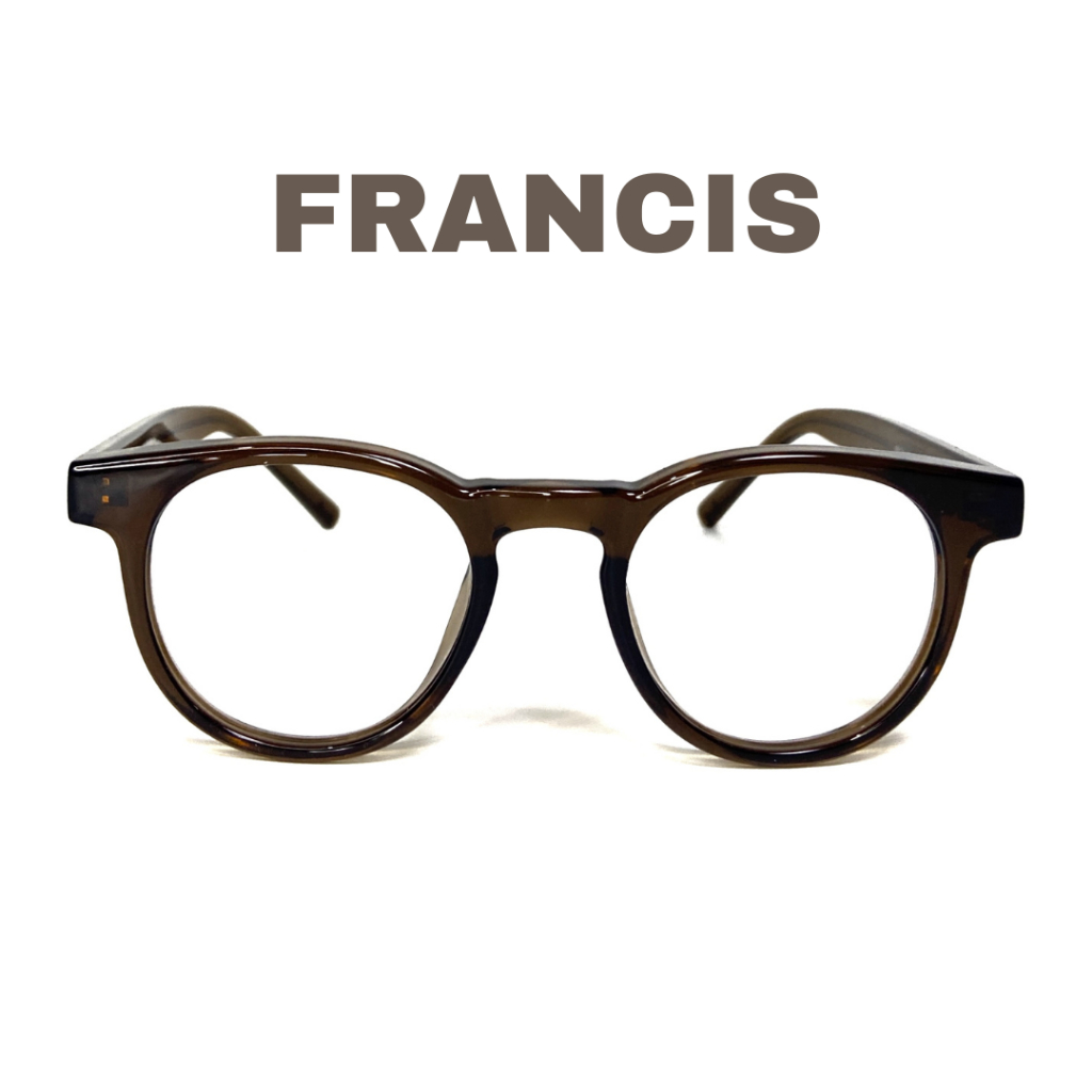 Frame Kacamata Francis - Asetat, Tebal, Bulat