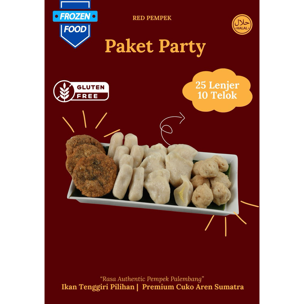 

Red Pempek – Paket Party | Pempek Ikan Tenggiri Asli Gluten-Free + Cuko Aren