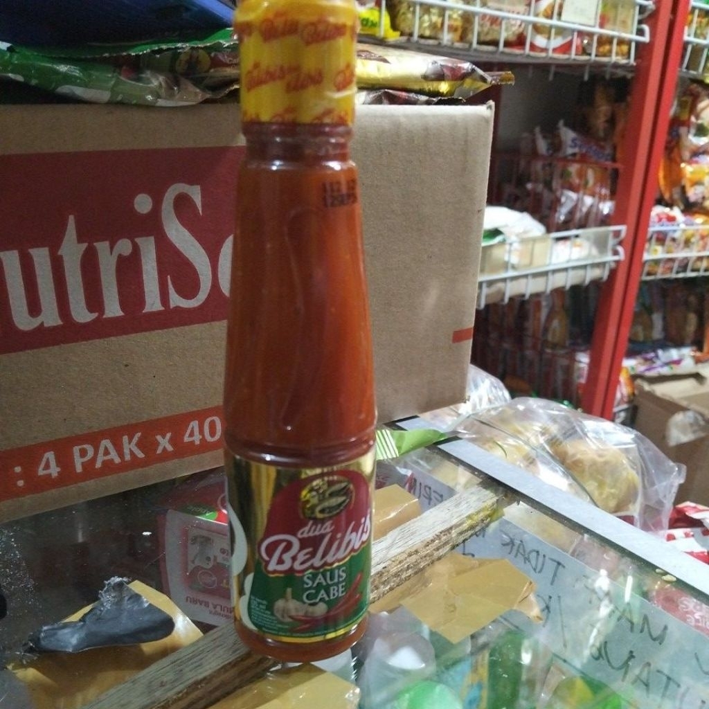 

[Harga Grosir] saos Cabe pedas dua belibis kemasan botol 135ml