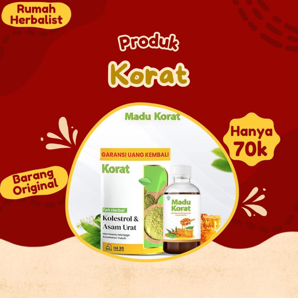 

Madu Korat Penurun Kolesterol Dan Asam Urat Original