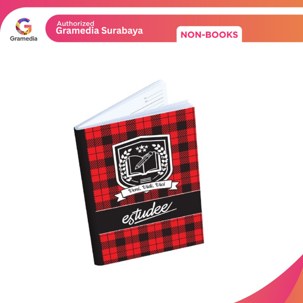 

Gramedia Surabaya NB - Estudee Buku Tulis B5 tartan Merah Motif