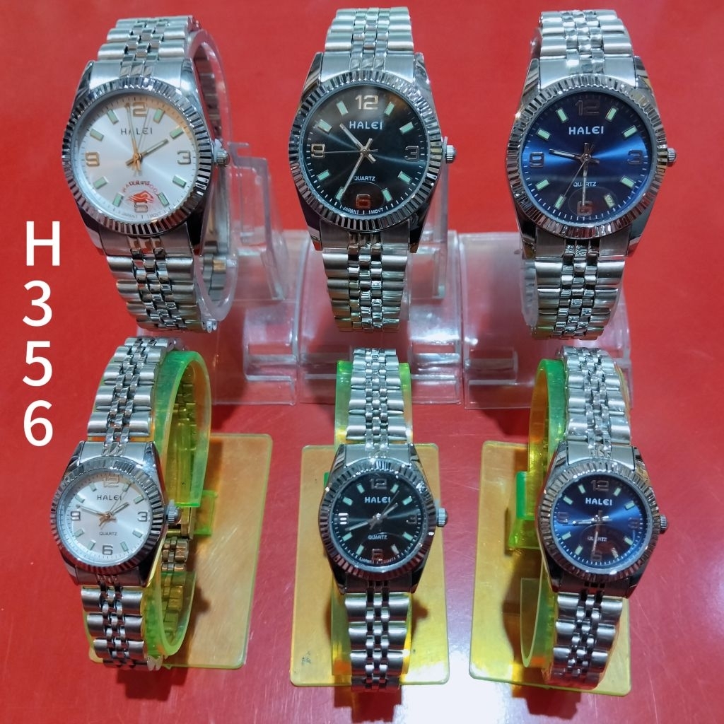 jam tangan halei pria original anti air rantai stainless