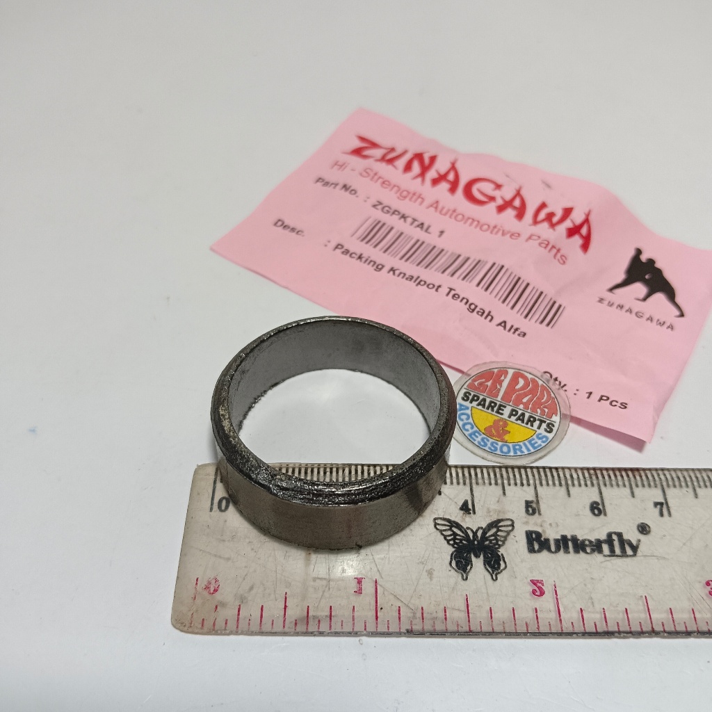 Paking knalpot sambungan tengah ALFA model tulang perpak gasket leher Yamaha Alfa