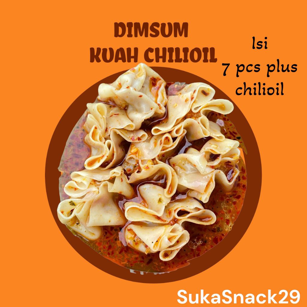 

Jajanan murah makanan viral Dimsum kuah chili oil instan