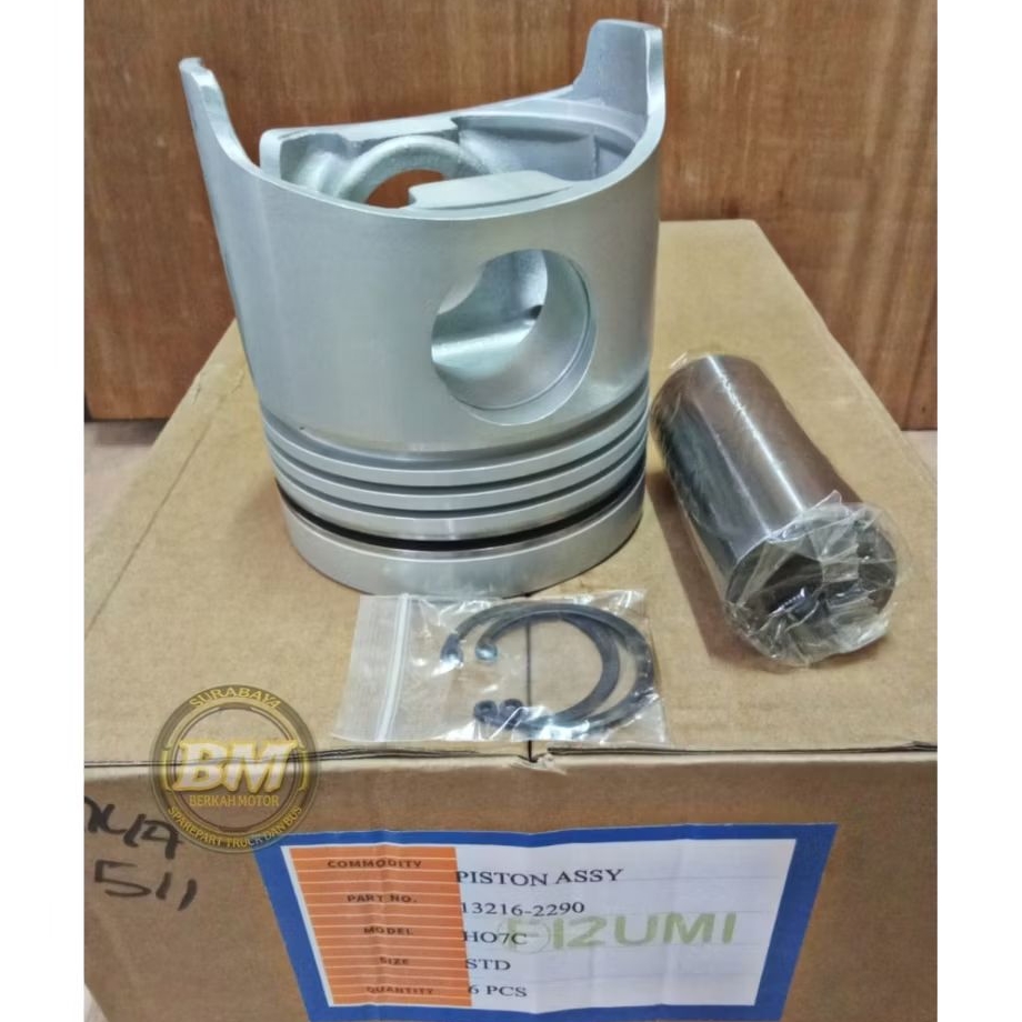 Piston Assy HINO HO7C 13216-2290 1set (6pc)