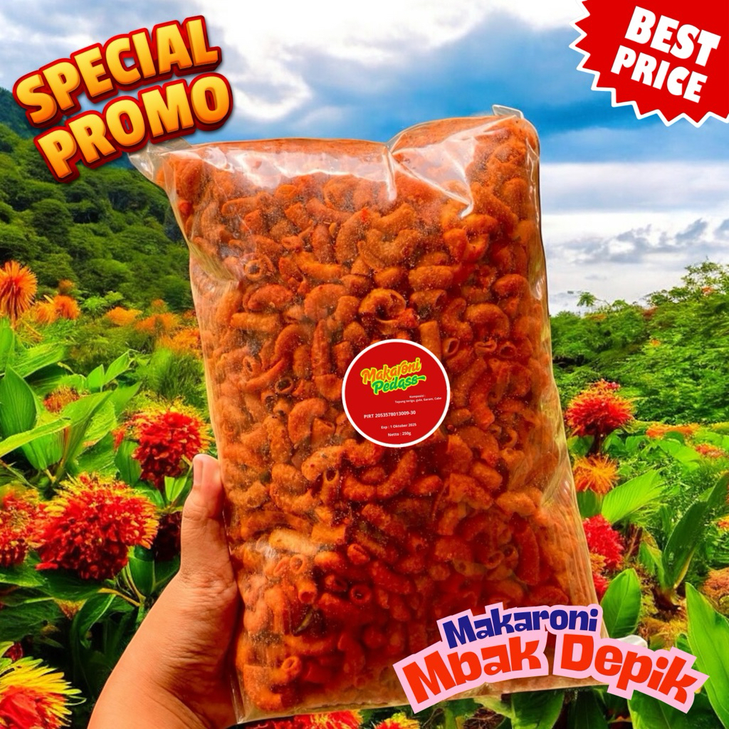 

Makaroni Pedas Vegan 250gr – No Daging, Tetap Nendang!