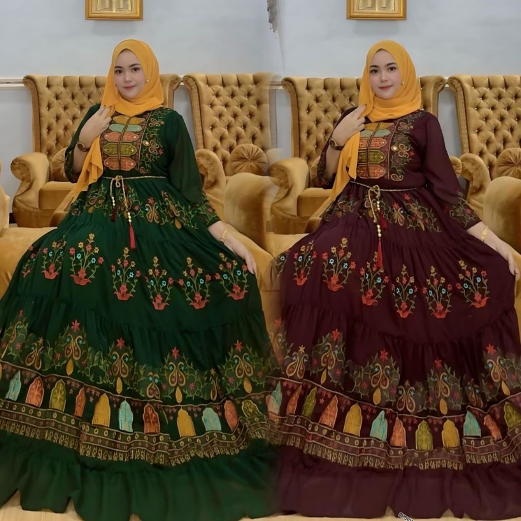 Gamis Hindi dusima terbaru // Gamis Hindi dusima