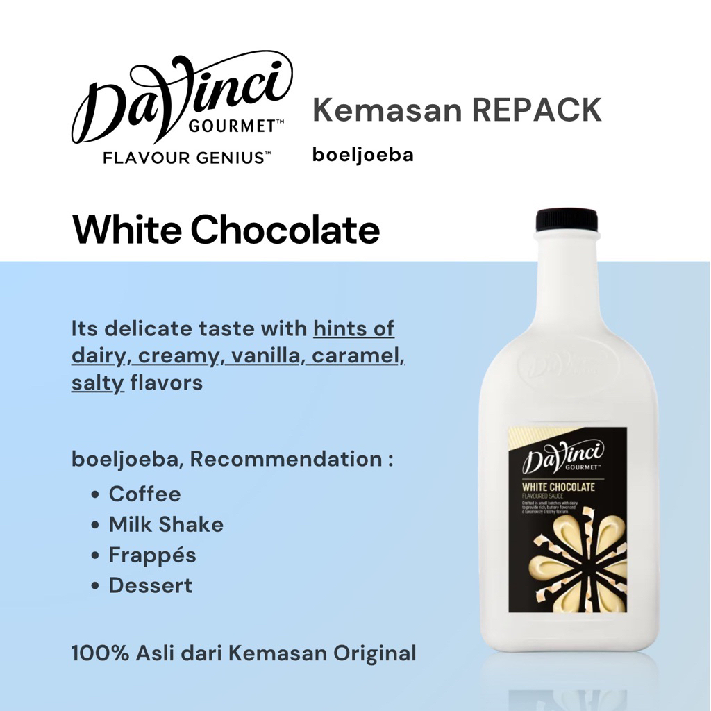 

REPACK - Davinci White Chocolate Sauce [75, 125, 250] g