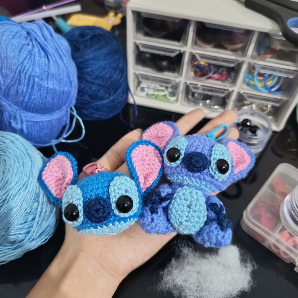 stitch keychain / stitch crochet / stitch amigurumi / lilo & stitch / boneka stitch