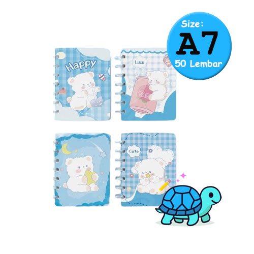 

Aimilo Notebook/Buku Catatan/ Tulis Lucu Aesthetic A7 50 Lembar - Beruang