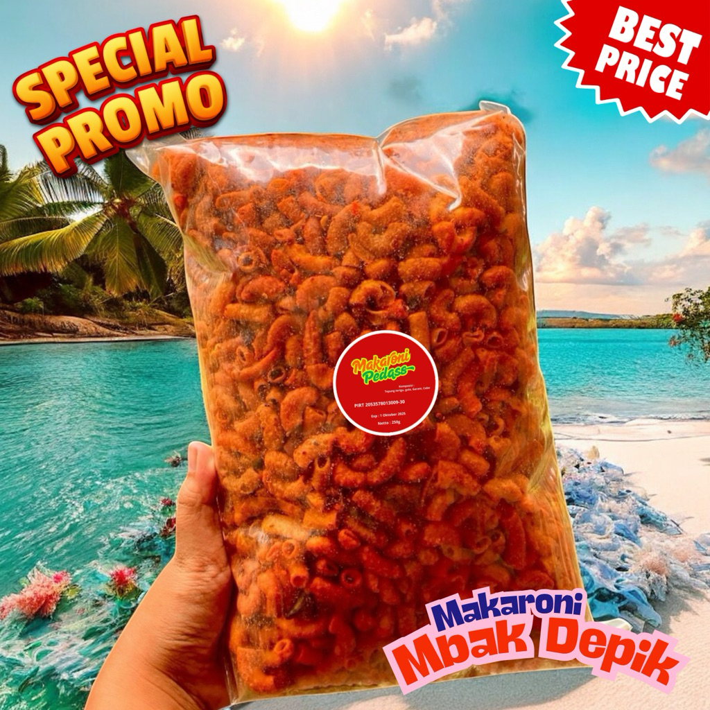 

Cuma di Surabaya! Makaroni Super Pedas 1/4 Kg Termurah & Terenak