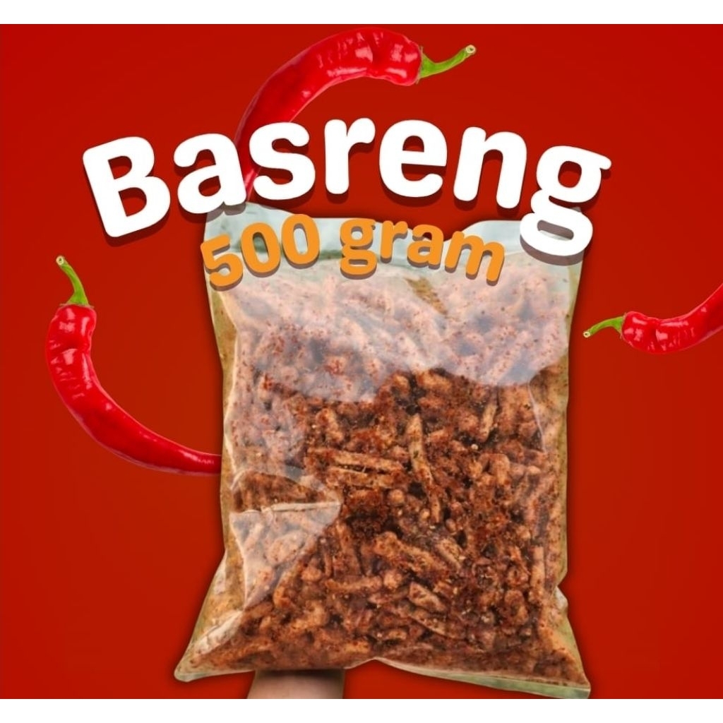 

500 Gram Basreng Pedas Daun Jeruk Original Murah 20rb Sultan Super Premium Terlaris Viral Enak Euy