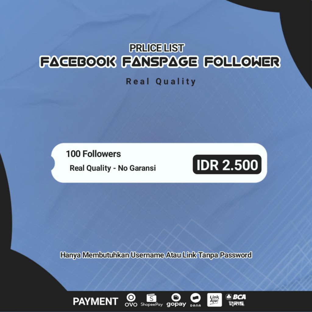 Facebook Fanspage Followers Murah NR