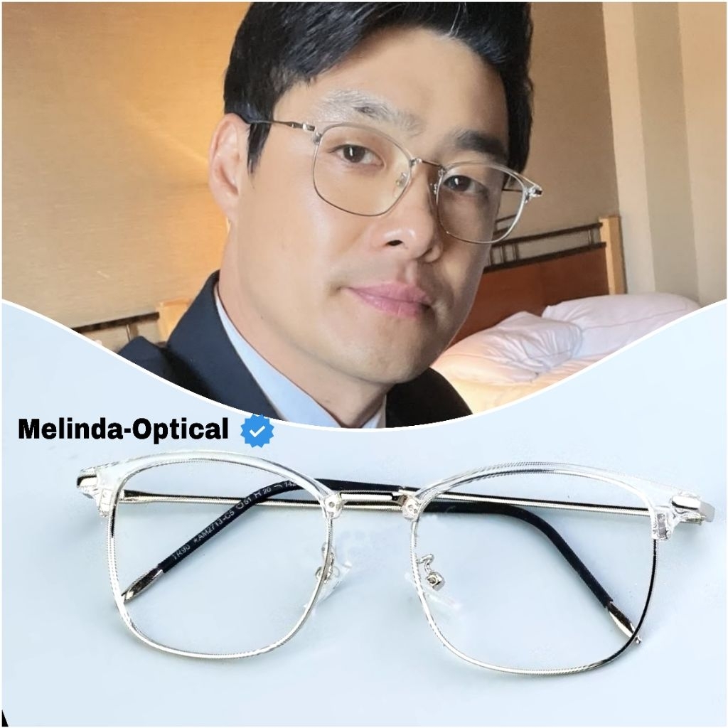 Frame Kacamata Pria Kotak Transparan Bisa Minus/Clinder Bisa Buat Baca Lensa Antiradiasi Photocromic